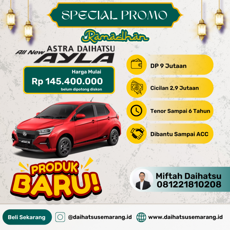 Promo Daihatsu Semarang Sigra Ayla DP / Cicilan Ringan Pasti ACC